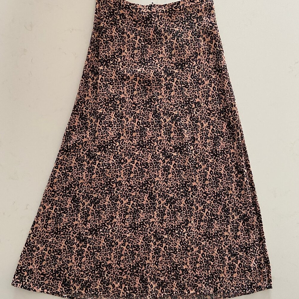 ARITZIA WILFRED Leopard Midi Skirt